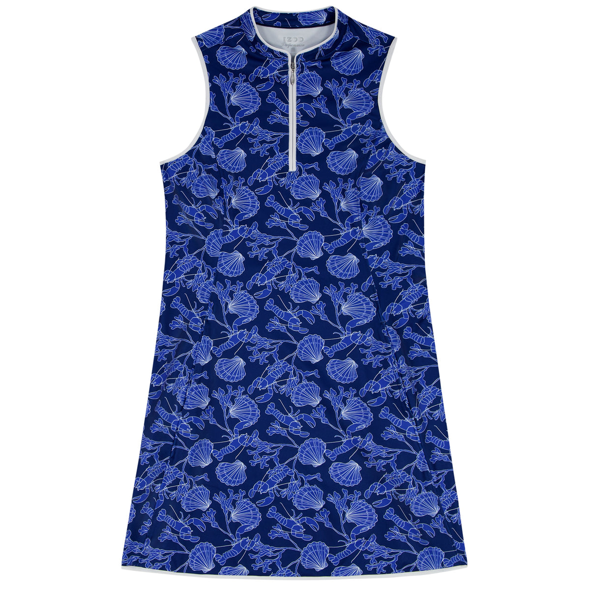 Izod L’ACEY ZIP COURT PRINTED DRESS - SODALITE BLUE