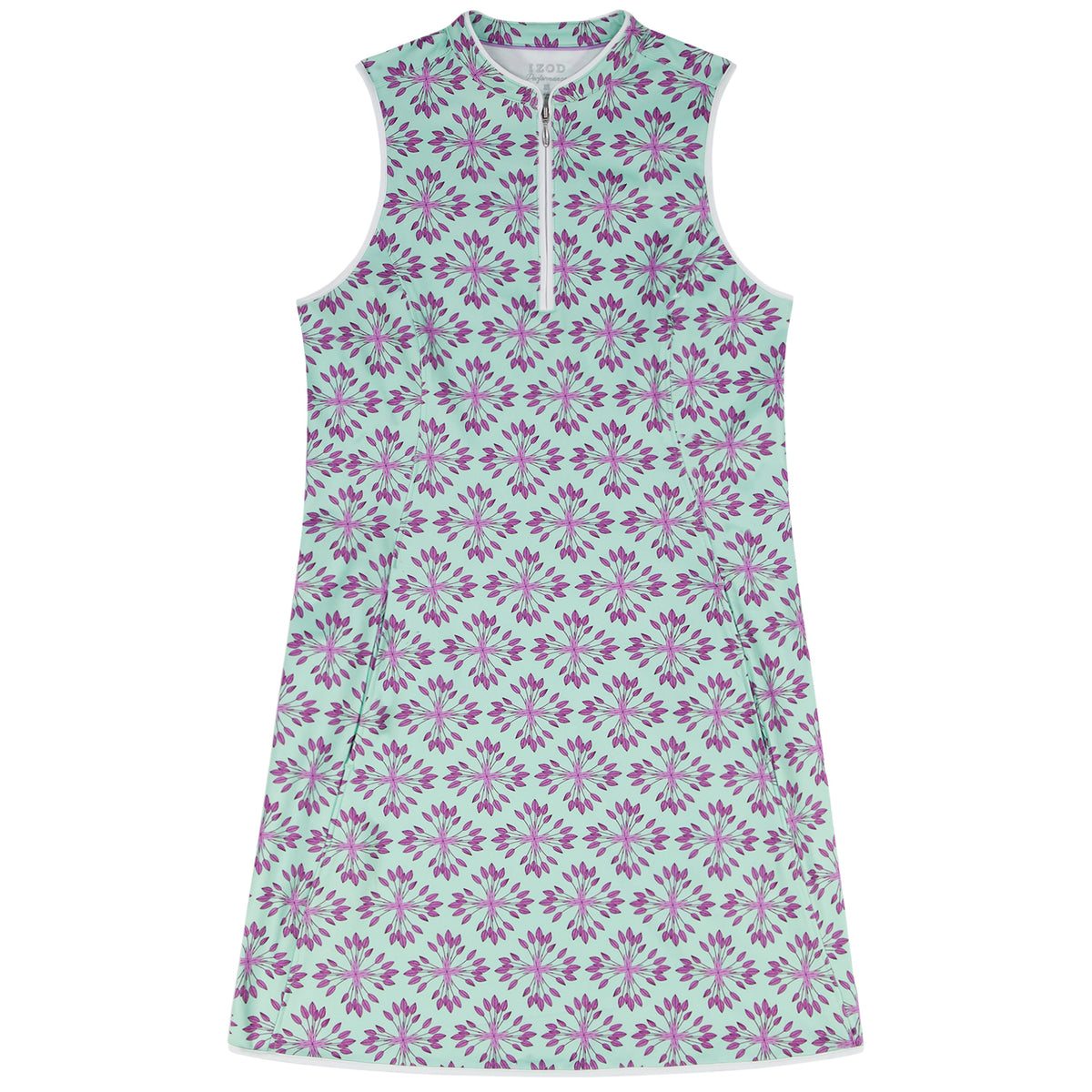 Izod L’ACEY ZIP COURT PRINTED DRESS - YUCCA