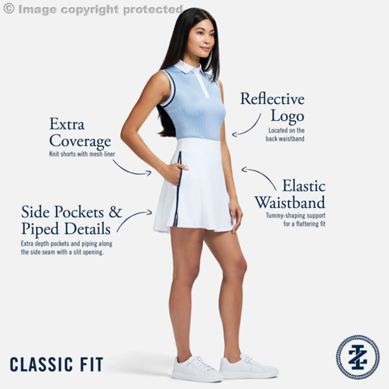 Izod L’ACEY PULL ON SKORT - BRIGHT WHITE