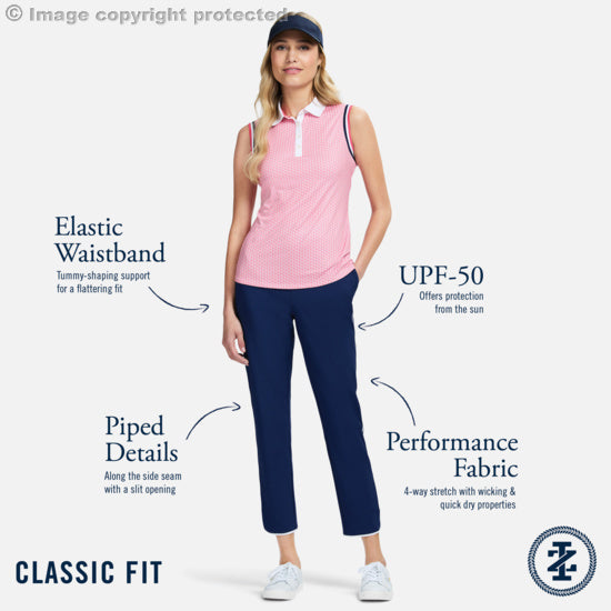Izod CANDI PIPED CAPRI​ - HOT PINK