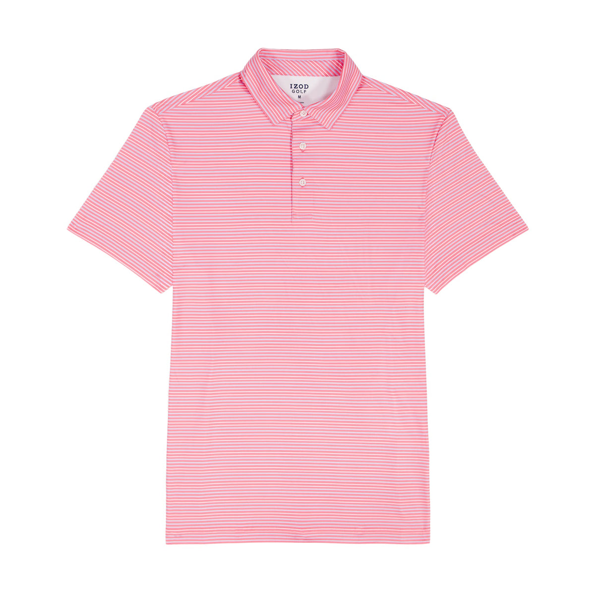 Izod GOLF SWINGFLEX ELITE PRINTED POLO - PINK LEMONADE
