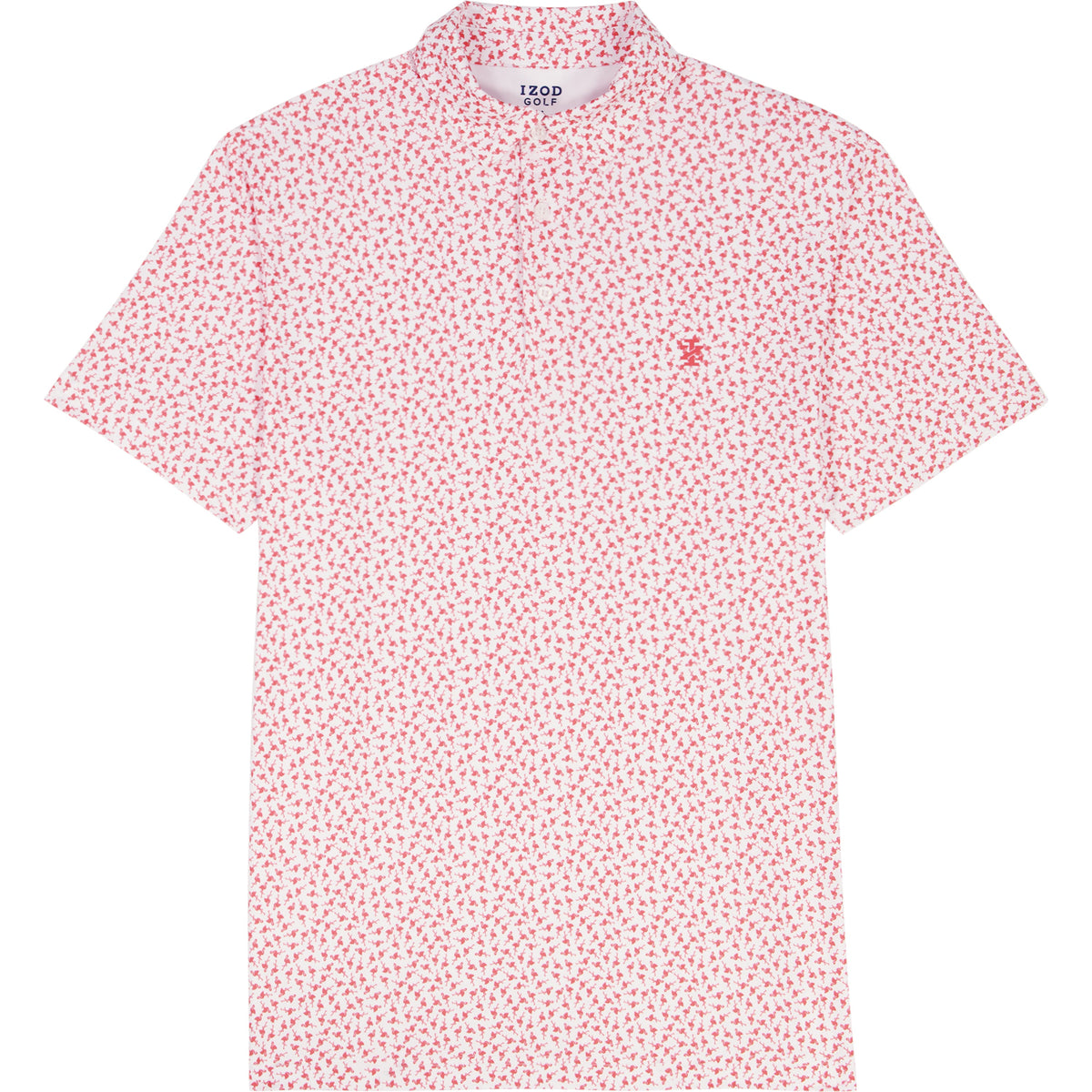 Izod GOLF SWINGFLEX ELITE PRINTED POLO - WHITE