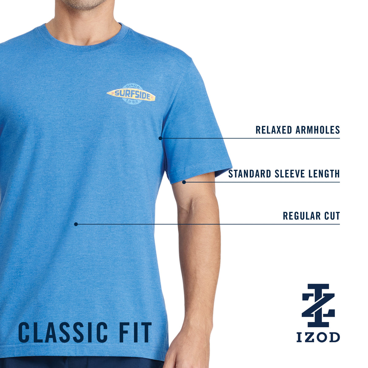Izod Saltwater Short Sleeve Graphic Tee - Holly Berry