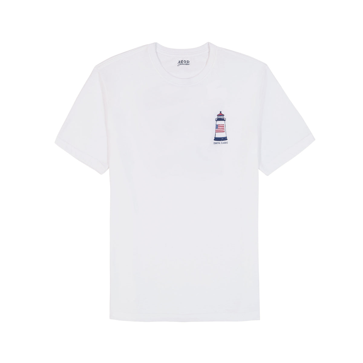 Izod Saltwater Short Sleeve Graphic Tee - Bright White