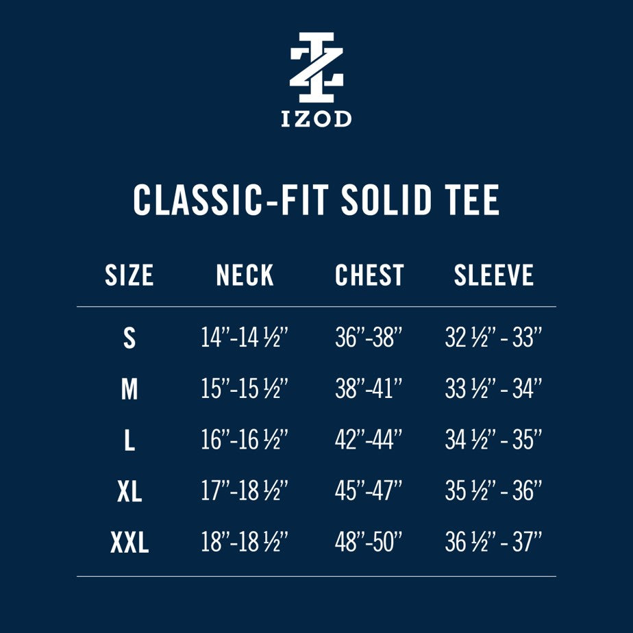 Izod SALTWATER SHORT SLEEVE SOLID T-SHIRT WITH POCKET BRIGHT WHITE