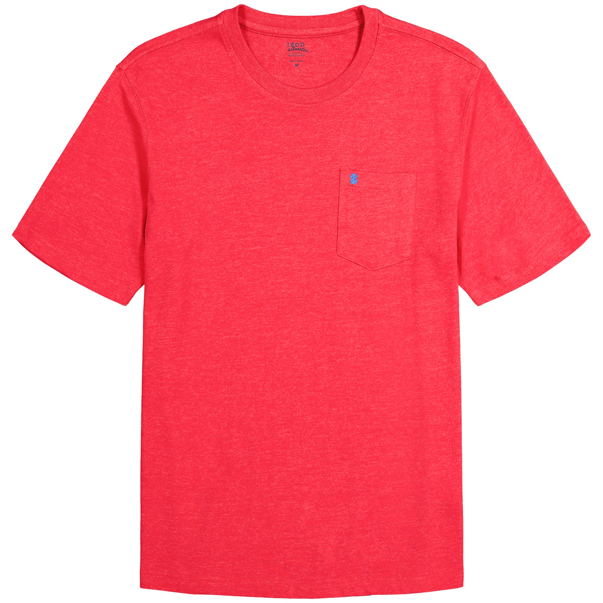 Izod SALTWATER SHORT SLEEVE SOLID T-SHIRT WITH POCKET GLOSSY RED