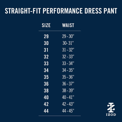 Izod Performance Dress Flat Front Chino - Navy Blazer