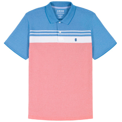 Izod ADVANTAGE PERFORMANCE STRIPED POLO - LAPIS BLUE
