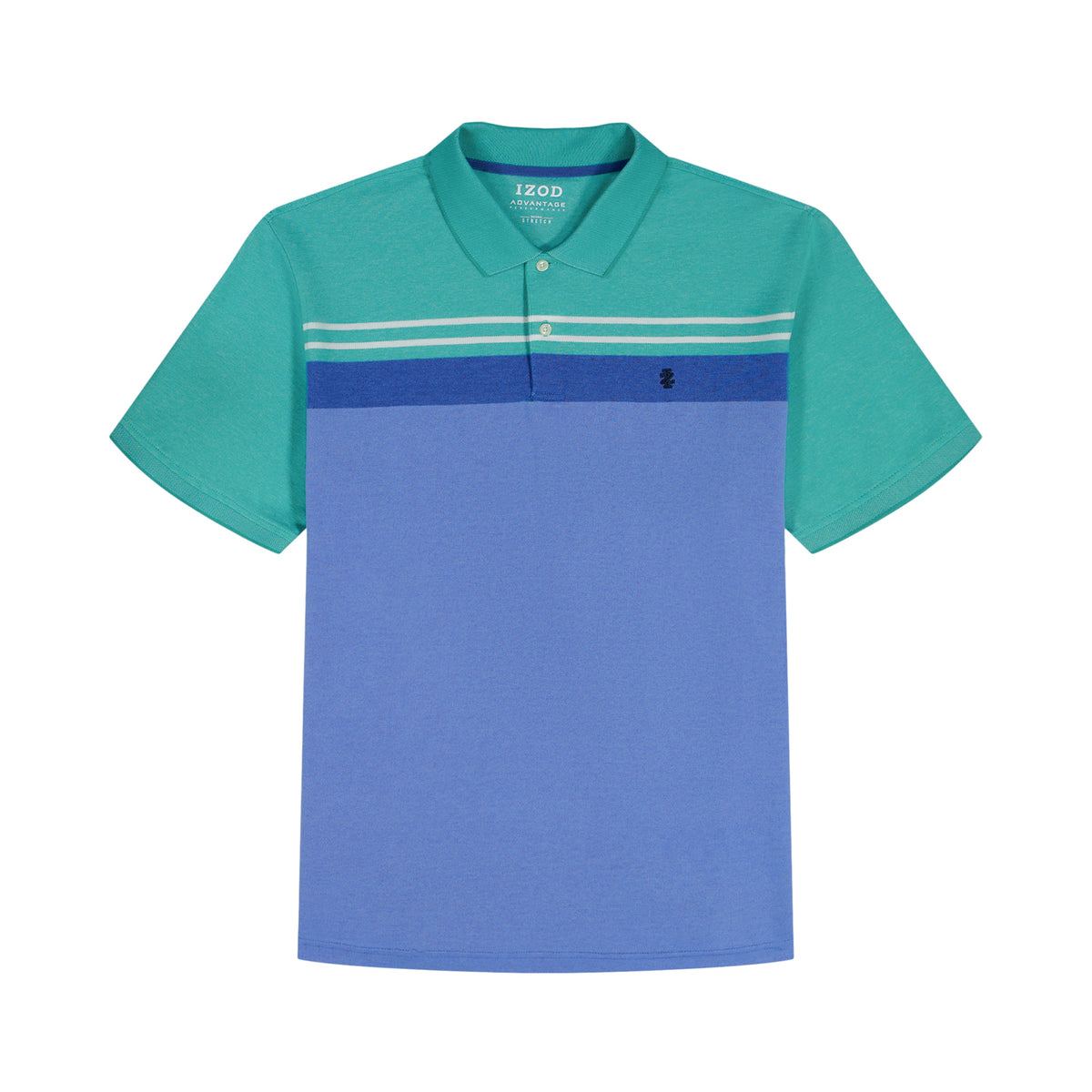 Izod ADVANTAGE PERFORMANCE STRIPED POLO - BILLIARD