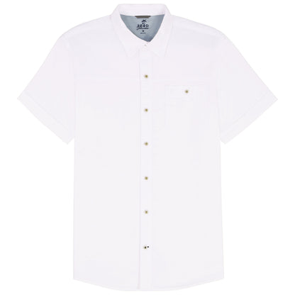 Izod DOCKSIDE CHAMBRAY S/S SHIRT - BRIGHT WHITE