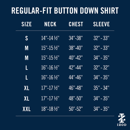 Izod All Over Stretch Button Down Dress Shirt - Bayberry