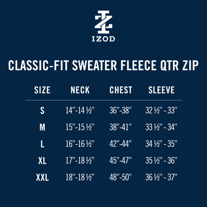 Izod Thermasoft Sweater Fleece Quarter Zip - Rock Hthr