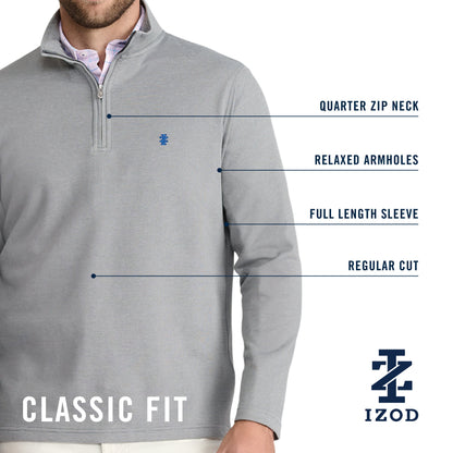 Izod PERFORMANCE COMFORT QUARTER ZIP - HOLLY BERRY