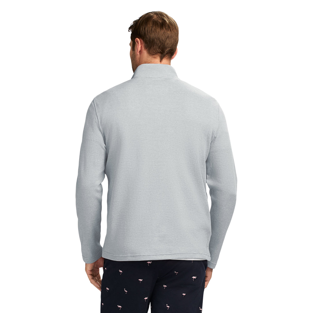 Izod PERFORMANCE COMFORT QUARTER ZIP - SMOKED PEARL