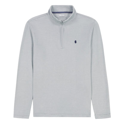 Izod PERFORMANCE COMFORT QUARTER ZIP - SMOKED PEARL