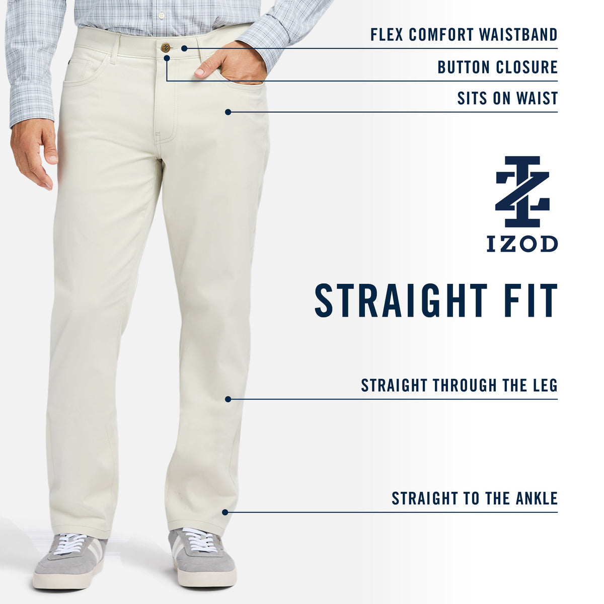 Izod 5 POCKET SUPER SOFT PANT - CEDARWOOD KH