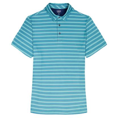 Izod BIG & TALL GOLF SWINGFLEX ELITE PRINTED POLO - TEAL