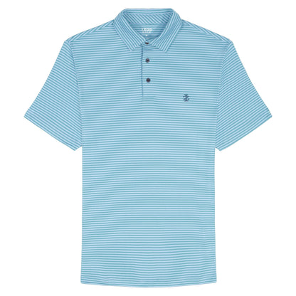 Izod BIG & TALL GOLF SWINGFLEX ELITE STRIPED POLO - TEAL