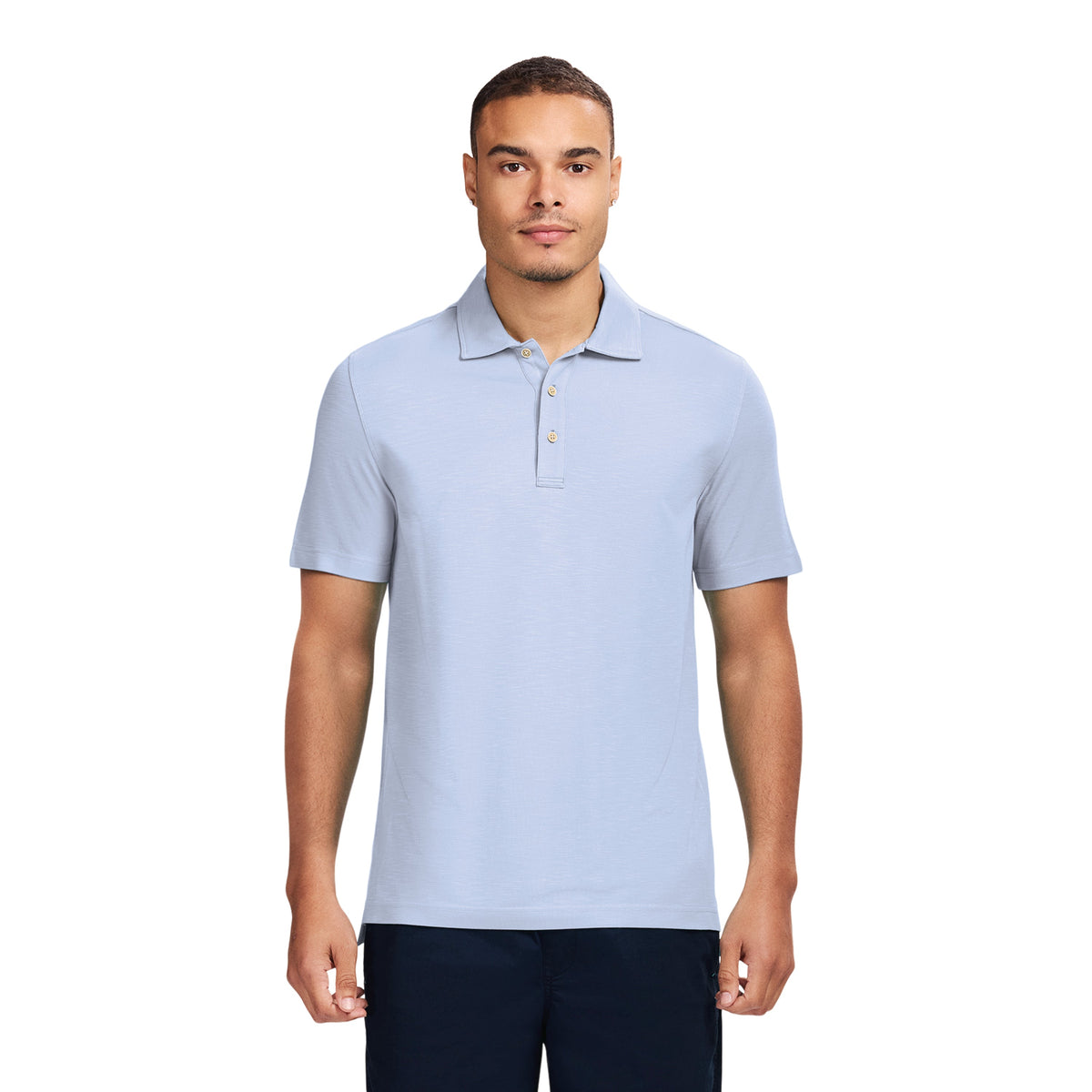 Izod DOCKSIDE S/S SLUB POLO - CHAMBRAY BLUE