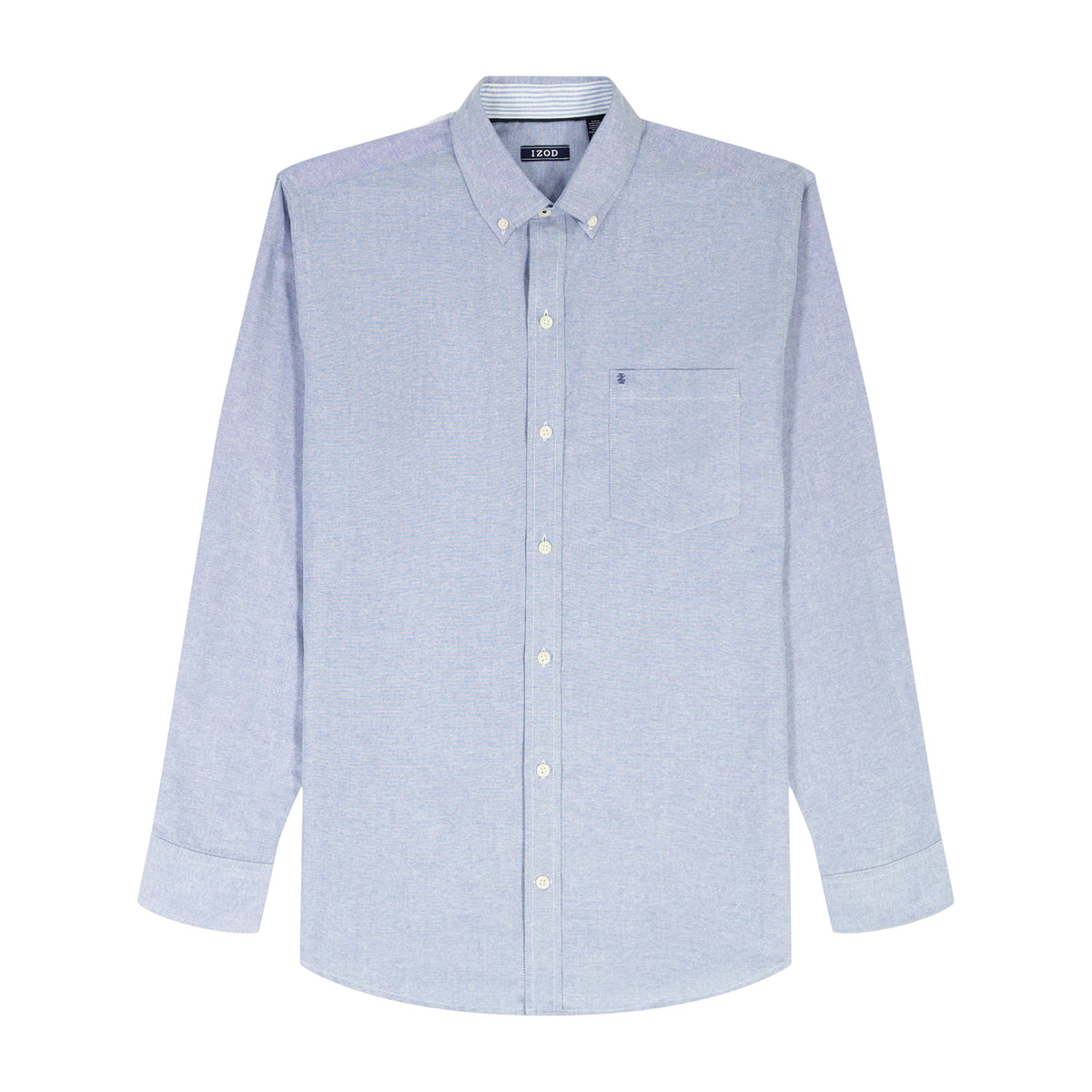 Izod Oxford Long Sleeve Button Down Shirt - Th Cobalt