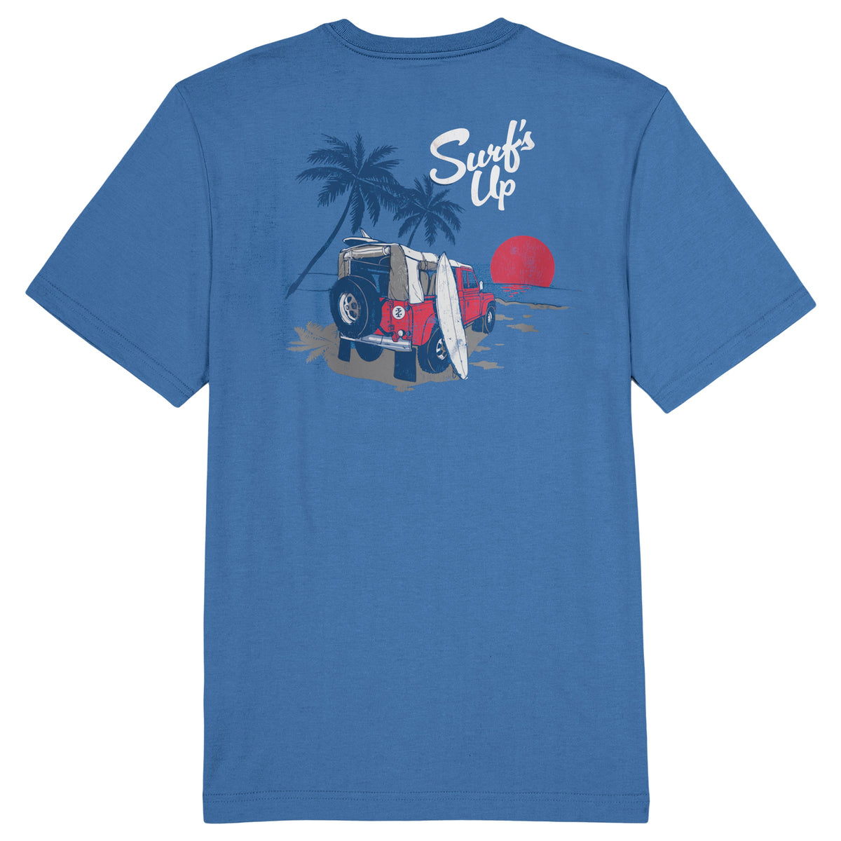 Izod BIG & TALL SALTWATER SHORT SLEEVE GRAPHIC TEE - REGATTA