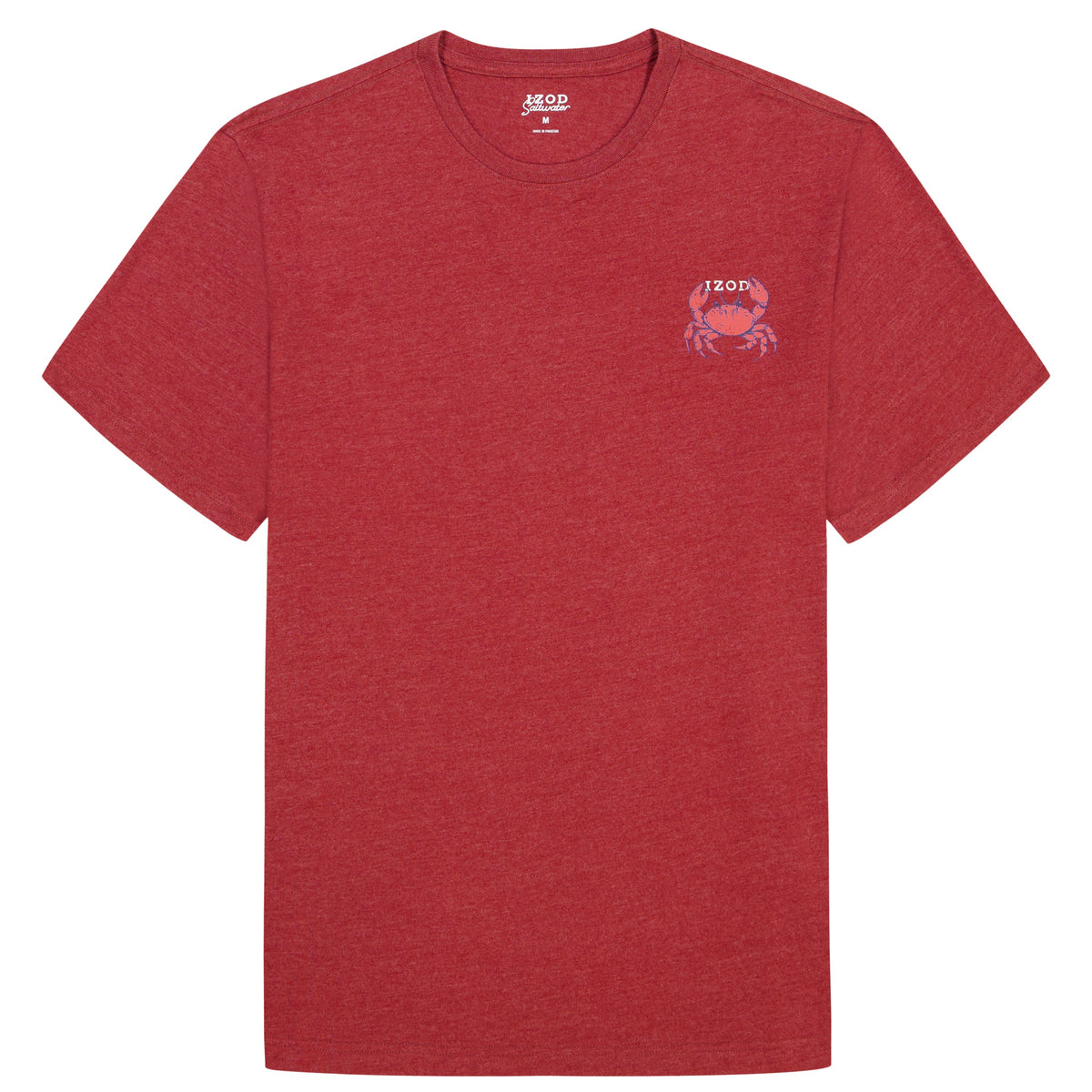 Izod BIG & TALL SALTWATER SHORT SLEEVE GRAPHIC TEE - SUNDRIED TOMATO