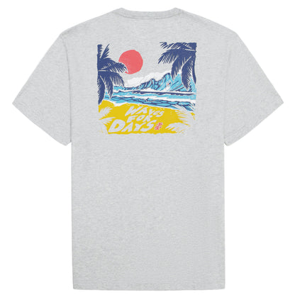 Izod BIG & TALL SALTWATER SHORT SLEEVE GRAPHIC TEE - HARBOR MIST