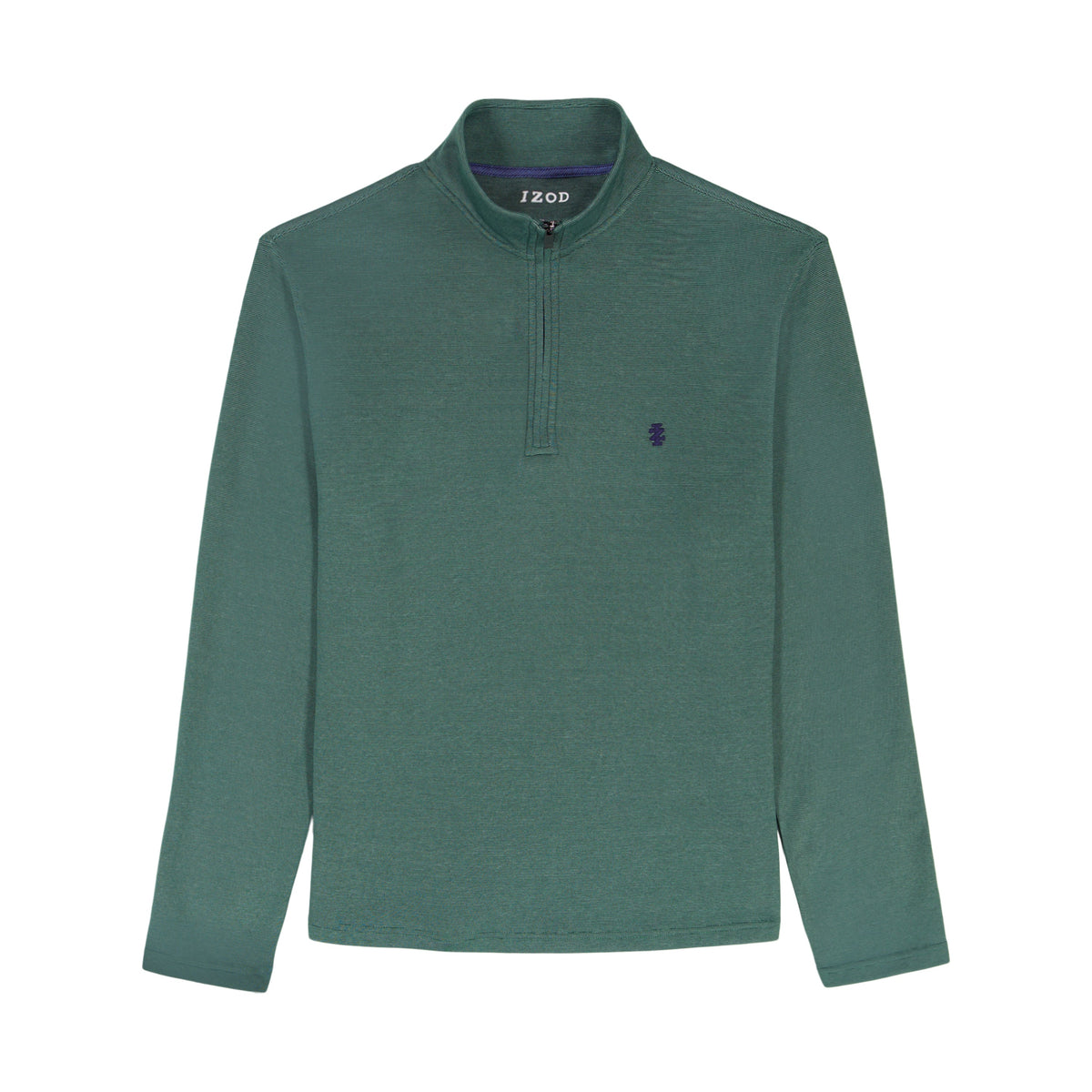 Izod Big & Tall Performance Comfort Striped Quarter Zip - Forest