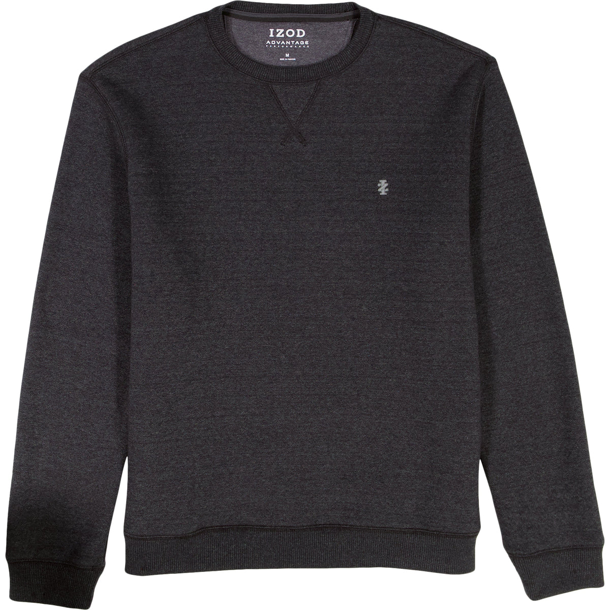 Izod Big & Tall Advantage Performance Crewneck Fleece - Black