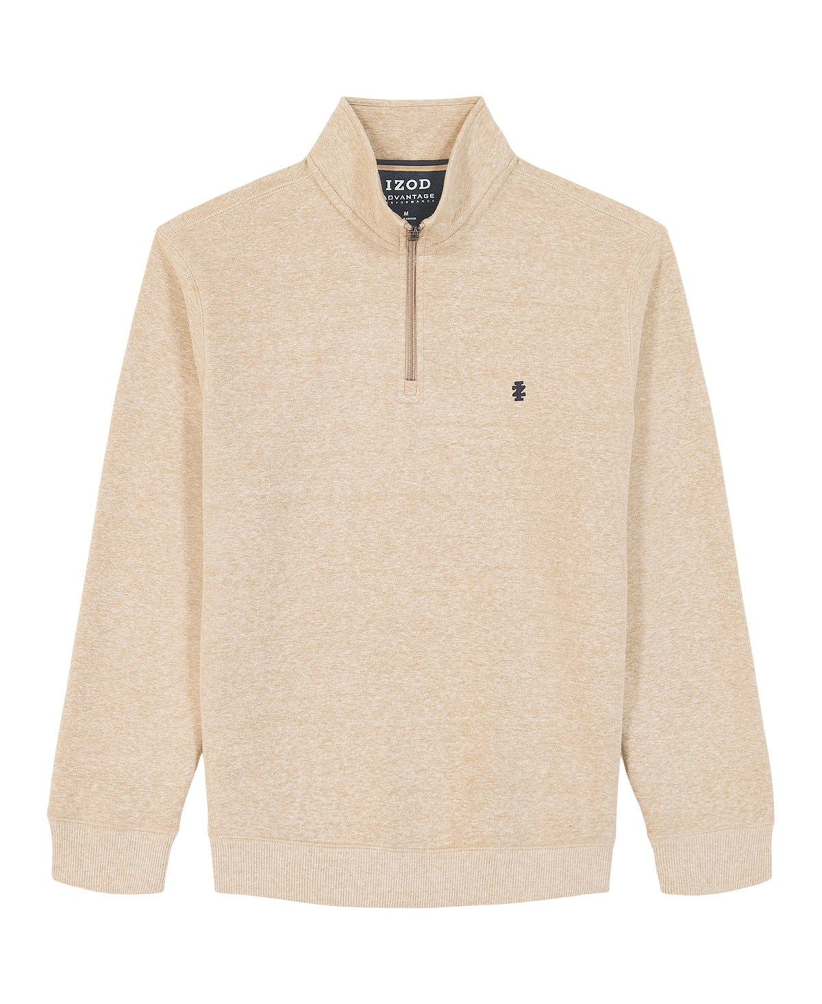 Izod Big & Tall Advantage Performance Quarter Zip Fleece - Camel Hthr