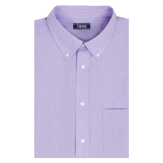 Izod BIG & TALL ALL-OVER STRETCH L/S STRIPED BUTTON-DOWN DRESS SHIRT - DAHL