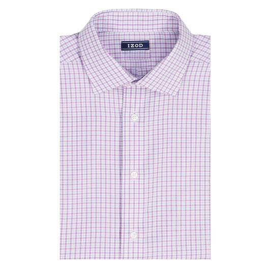 Izod BIG & TALL ROYAL TEXTURE L/S BUTTON-DOWN DRESS SHIRT - ENGLISH LAVENDE