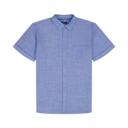 Izod BIG & TALL LUXURY S/S BUTTON-DOWN SHIRT - REGATTA