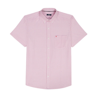 Izod BIG & TALL BREEZE S/S PRINTED BUTTON-DOWN SHIRT - PINK LEMONADE