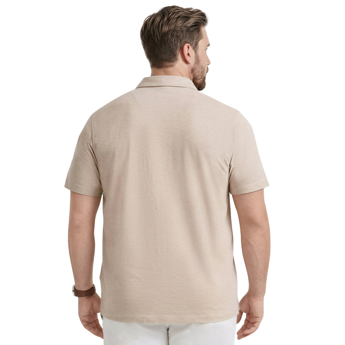 Izod BIG & TALL DOCKSIDE SLUB S/S POLO - CROCKERY