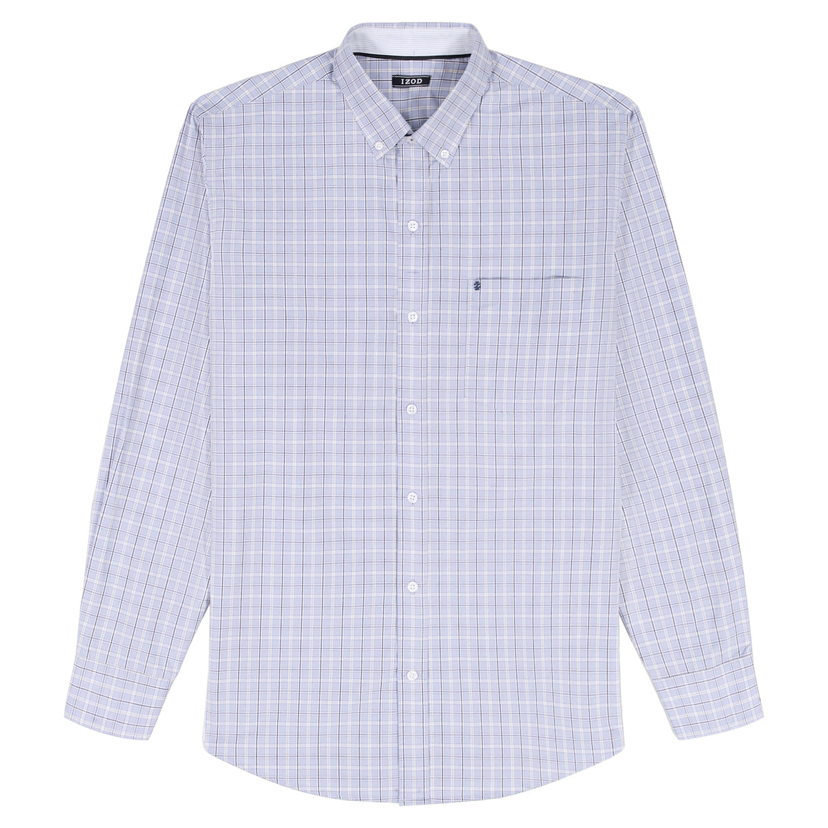 Izod BIG & TALL PERFORMANCE COMFORT L/S BUTTON-DOWN SHIRT - CHAMBRAY BLUE