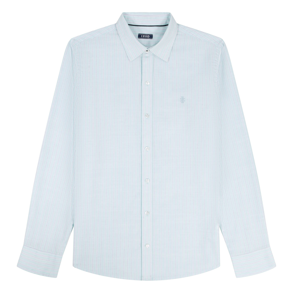 Izod BIG & TALL LUXURY SPORT L/S BUTTON-DOWN SHIRT - TANAGER TURQUOISE