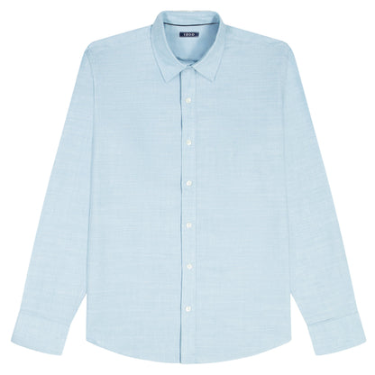 Izod BIG & TALL LUXURY SPORT L/S BUTTON-DOWN SHIRT - MILKY BLUE