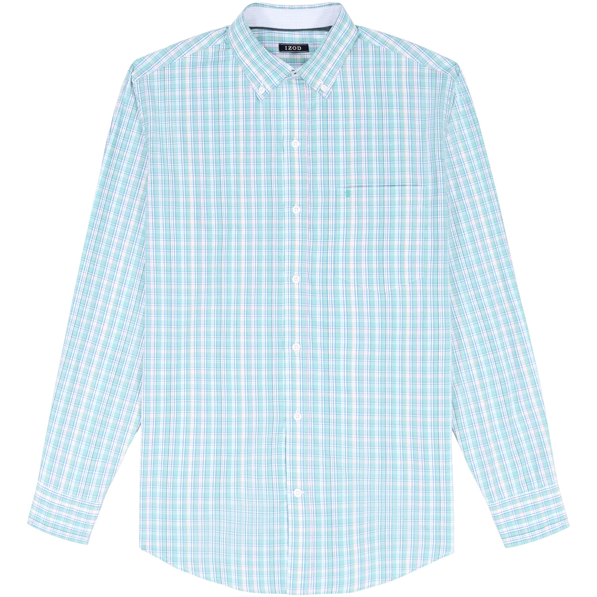 Izod Big & Tall Performance Comfort L/S Shirt - Wasabi