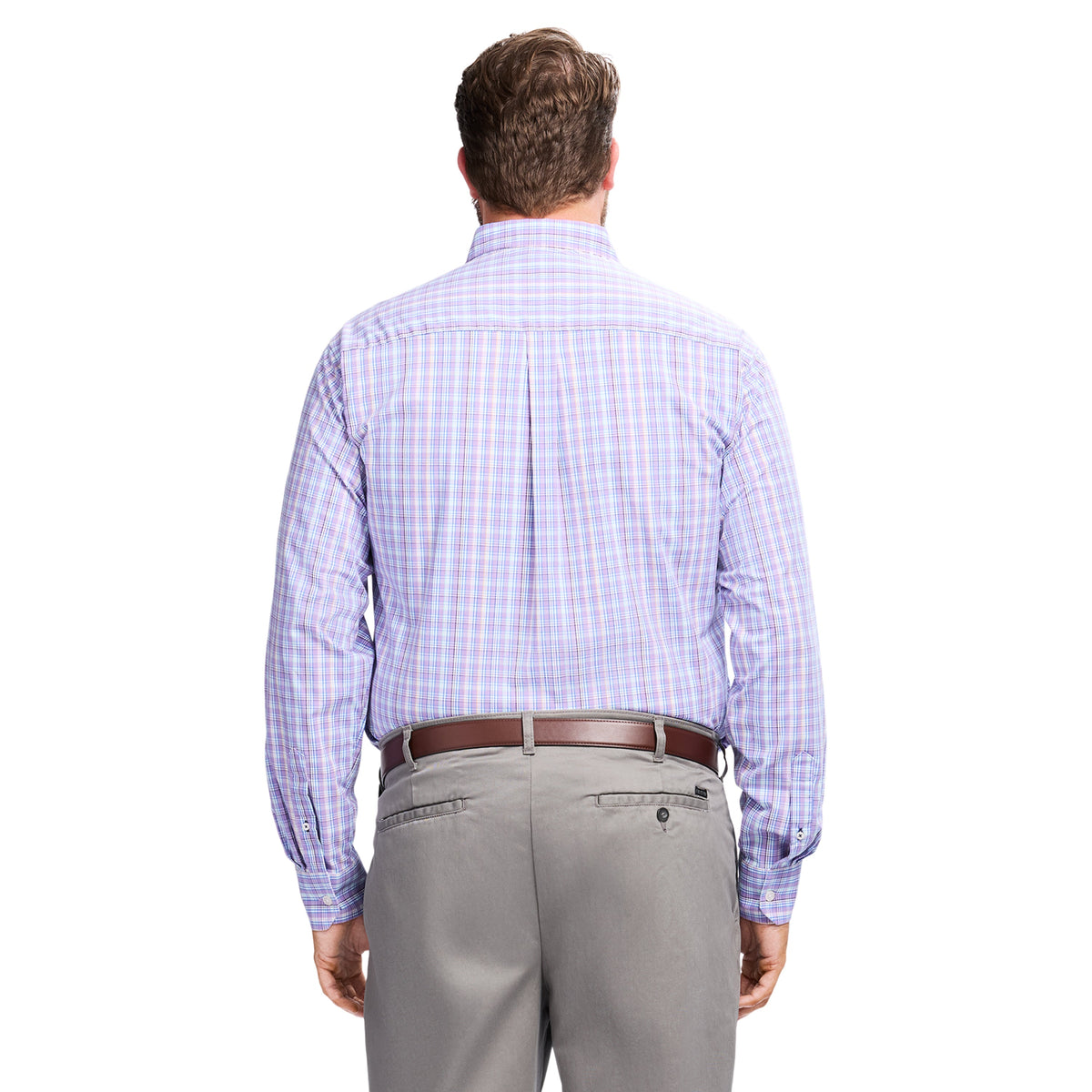 Izod Big & Tall Performance Comfort L/S Shirt - English Lavender