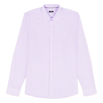 Izod BIG & TALL LUXURY SPORT L/S STRIPED SHIRT - PASTEL LILAC