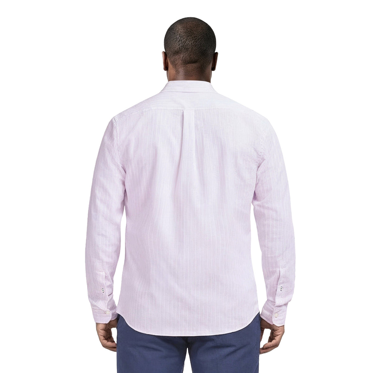 Izod BIG & TALL LUXURY SPORT L/S STRIPED SHIRT - ROSE SHADOW