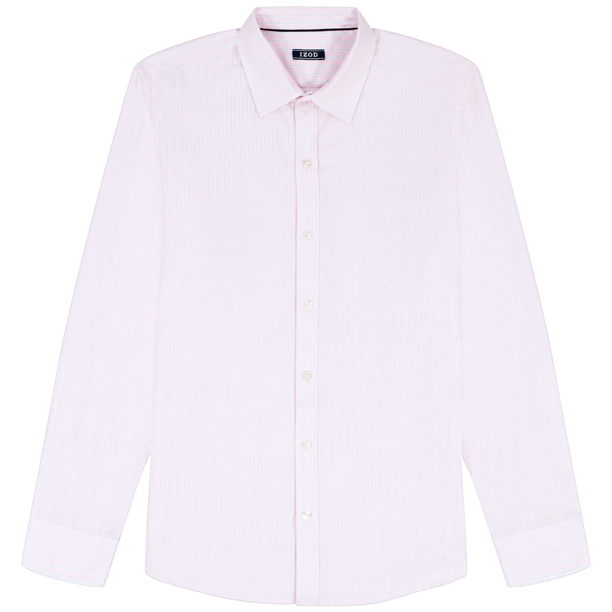 Izod BIG & TALL LUXURY SPORT L/S STRIPED SHIRT - ROSE SHADOW